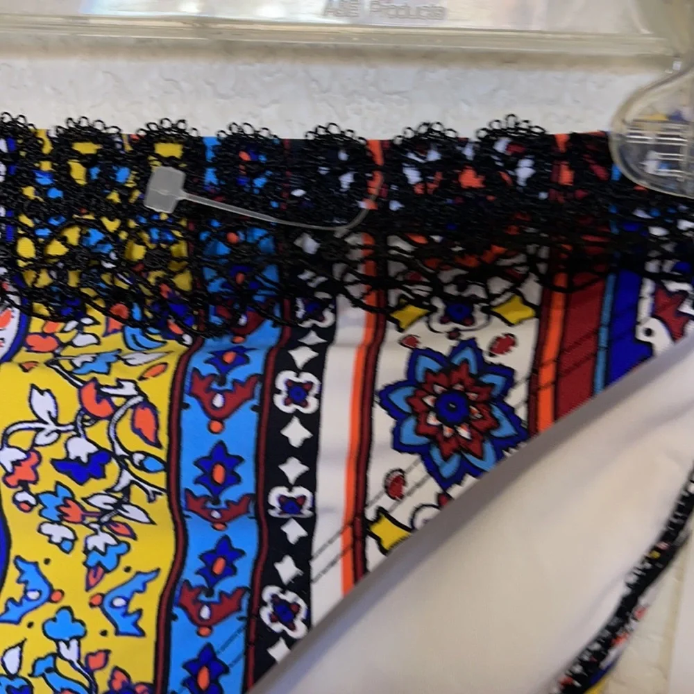 STUDIO ANNE COLE boho morocco MULTICOLOR bikini SIZE XL